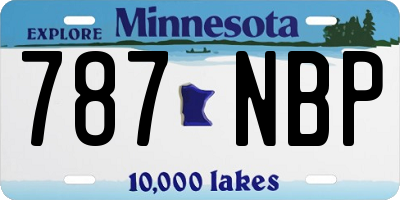 MN license plate 787NBP