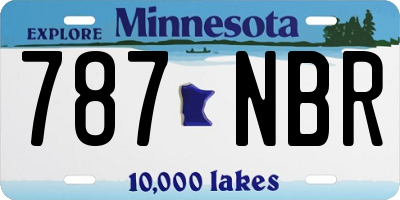 MN license plate 787NBR