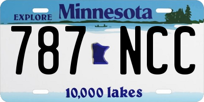 MN license plate 787NCC
