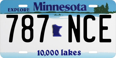 MN license plate 787NCE