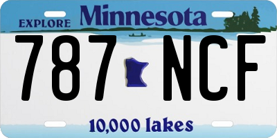 MN license plate 787NCF