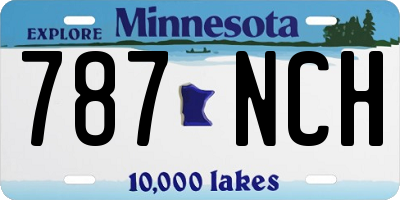 MN license plate 787NCH