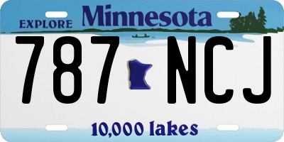 MN license plate 787NCJ
