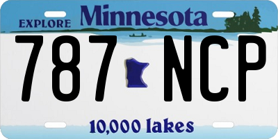 MN license plate 787NCP