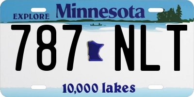 MN license plate 787NLT