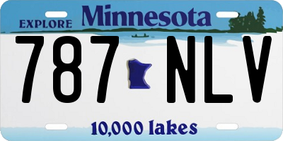 MN license plate 787NLV