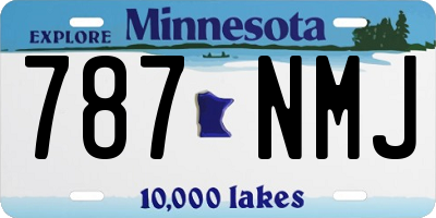 MN license plate 787NMJ