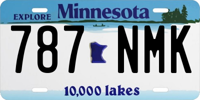 MN license plate 787NMK