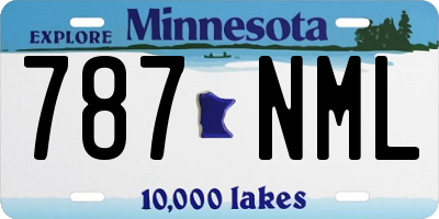 MN license plate 787NML