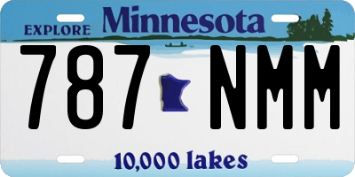 MN license plate 787NMM