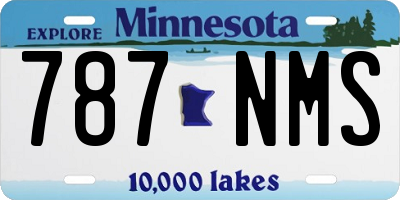 MN license plate 787NMS