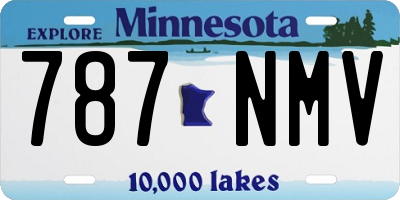 MN license plate 787NMV