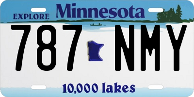 MN license plate 787NMY