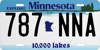 MN license plate 787NNA