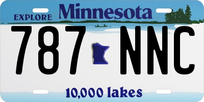 MN license plate 787NNC