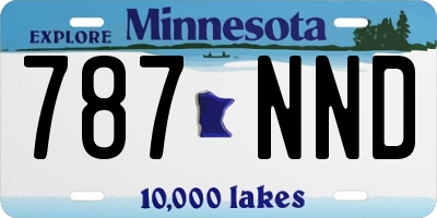 MN license plate 787NND