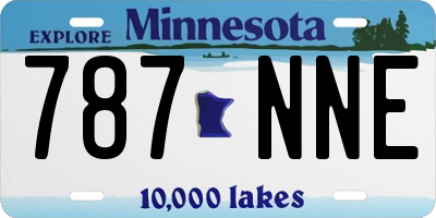 MN license plate 787NNE