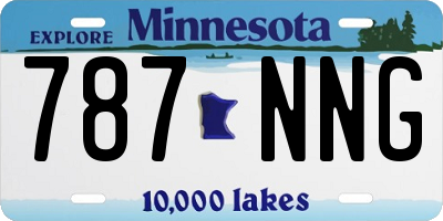 MN license plate 787NNG