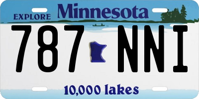 MN license plate 787NNI