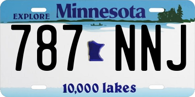 MN license plate 787NNJ