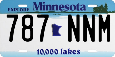 MN license plate 787NNM