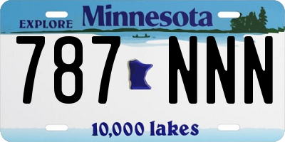 MN license plate 787NNN