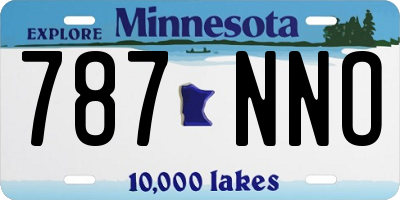 MN license plate 787NNO