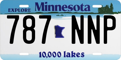 MN license plate 787NNP