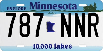 MN license plate 787NNR