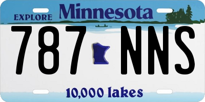 MN license plate 787NNS