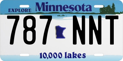 MN license plate 787NNT