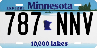 MN license plate 787NNV