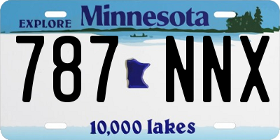 MN license plate 787NNX