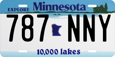 MN license plate 787NNY
