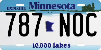 MN license plate 787NOC