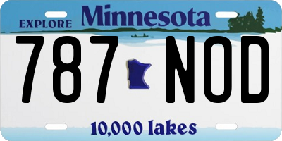 MN license plate 787NOD
