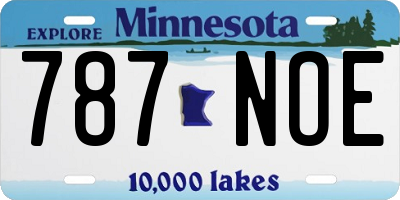 MN license plate 787NOE