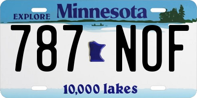 MN license plate 787NOF