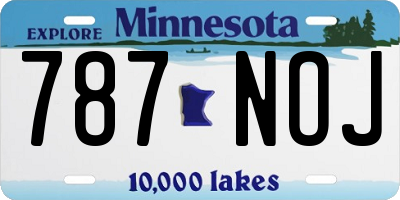 MN license plate 787NOJ