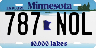 MN license plate 787NOL