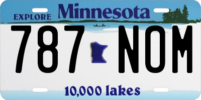 MN license plate 787NOM