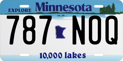 MN license plate 787NOQ