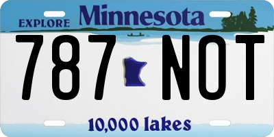 MN license plate 787NOT