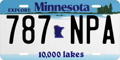 MN license plate 787NPA