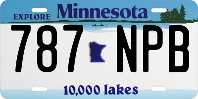 MN license plate 787NPB