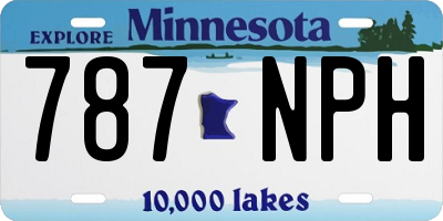 MN license plate 787NPH
