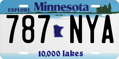 MN license plate 787NYA