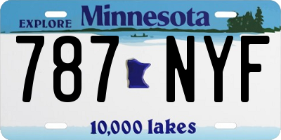 MN license plate 787NYF