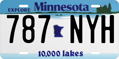 MN license plate 787NYH