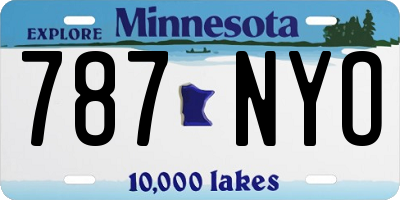 MN license plate 787NYO